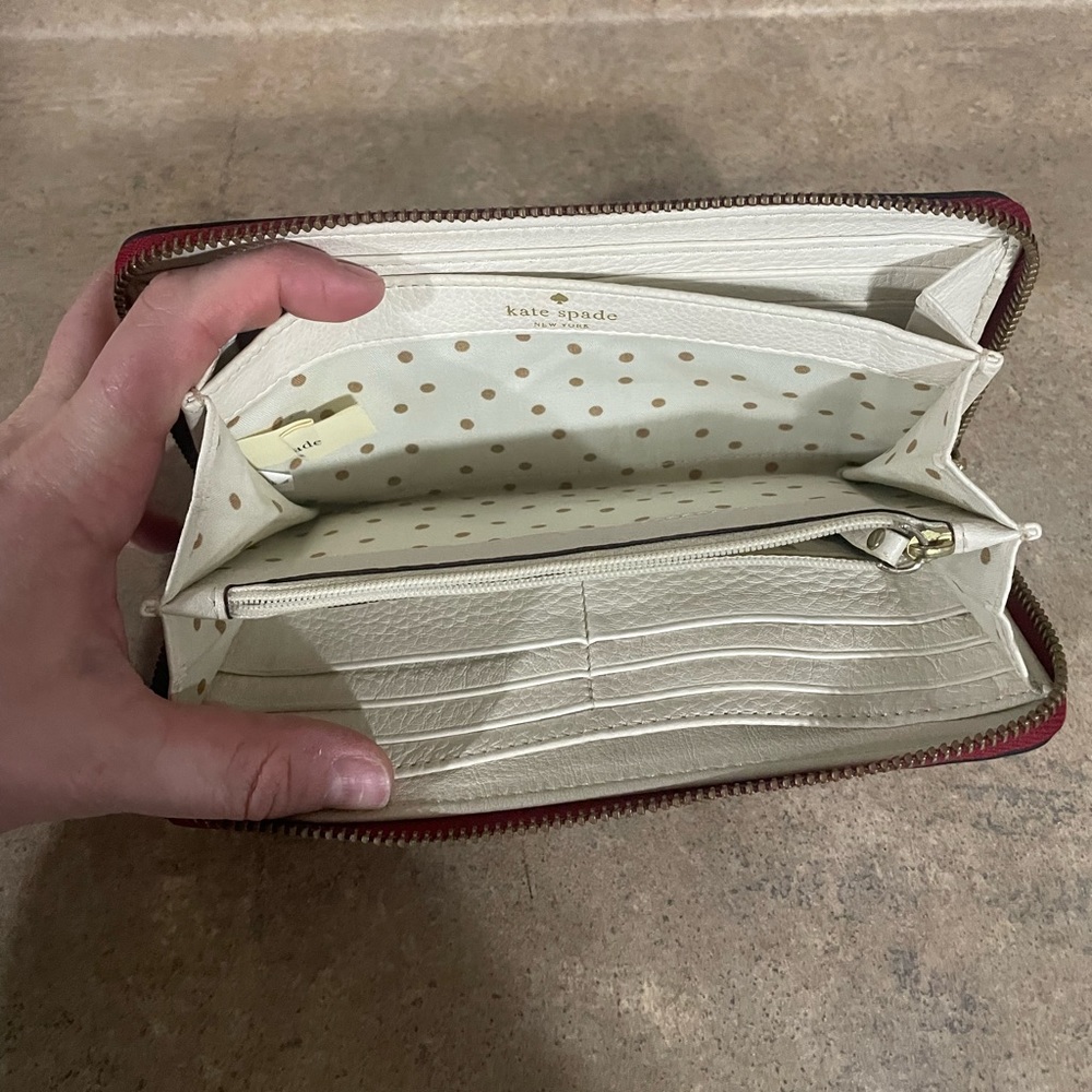 Red Kate Spade Zipper Wallet